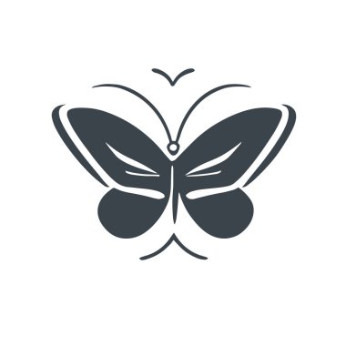 Kelebek simgesi vektör illüstrasyonu