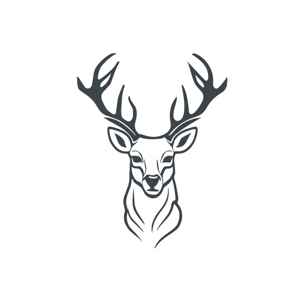 Modèle Logo Cerf Illustration Vectorielle Icône Design Illustration De Stock