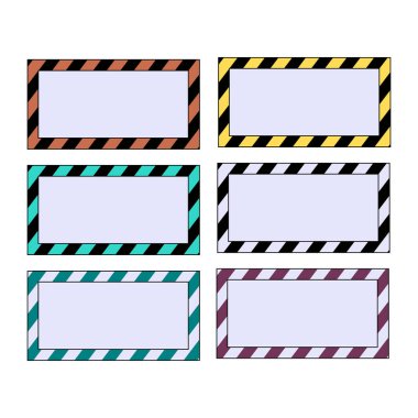 Çizgili sınır dikdörtgen arkaplan tasarımı çizimi