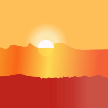 Dağda gün batımı.