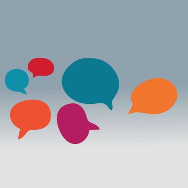 Konuşma balonu konsepti tasarımı resimli konuşma metni ögesi
