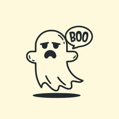 Onaylanmamış çizgi film vektör tasarımı hayaleti 