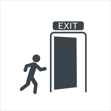 Acil çıkış kamu simgesi resimleme 