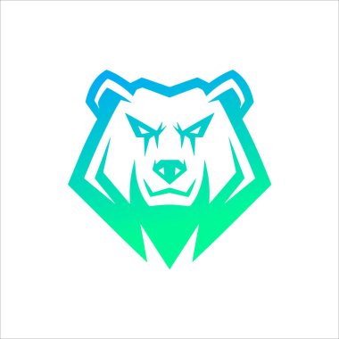 Ayı logosu tasarımı. Ayı kafası..