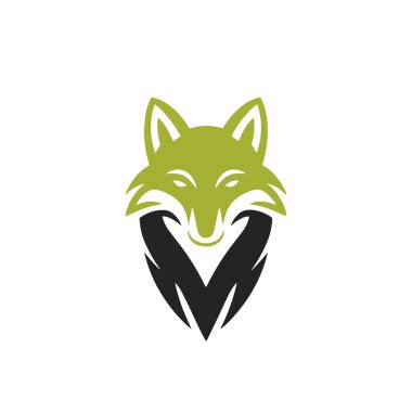 Fox vektör tasarım şablonu, kraliyet şablonu, kendine güvenen, parlak, dinamik ve profesyonel ücret