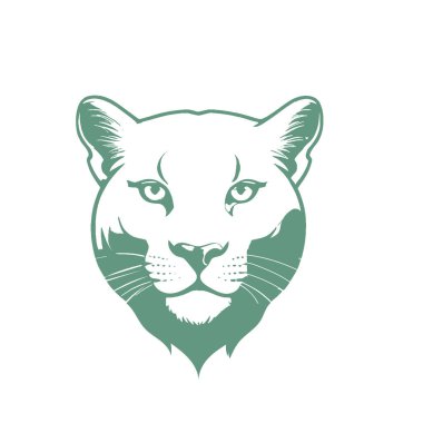 Cougar baş vektörü, Cougar logosu, kral, kendine güvenen, parlak, dinamik ve profesyonel his.