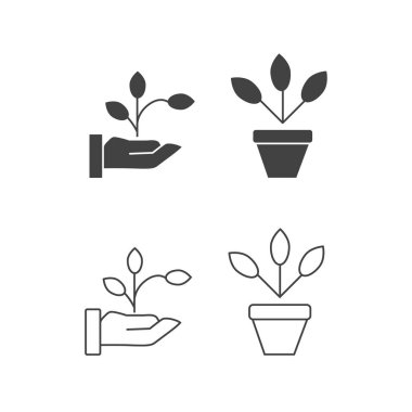 Bitki simgesi konsepti tasarımı stok illüstrasyonu