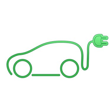 Elektrikle çalışan araba sembolü çizimi