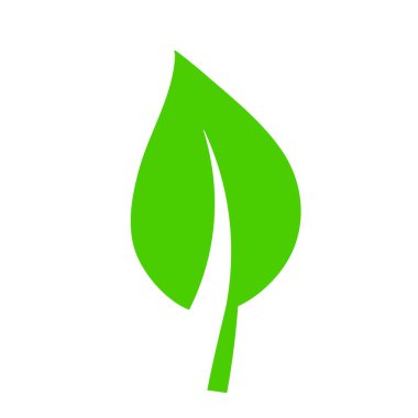 Beyaz arka plan üzerinde yaprak simgesi. Vektör çizim.