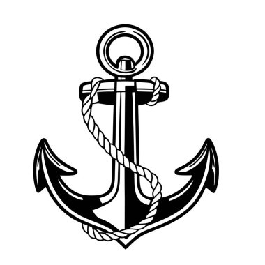 Çapa simgesi vektör illüstrasyon tasarımı ile çapa