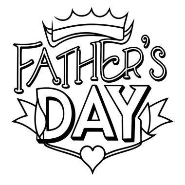 Babalar Günün kutlu olsun harf dizaynı, vektör illüstrasyonu.