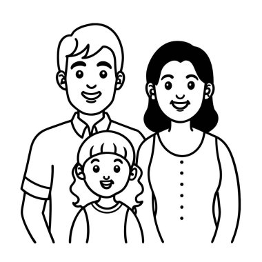 mutlu aile üyeleri karakterler