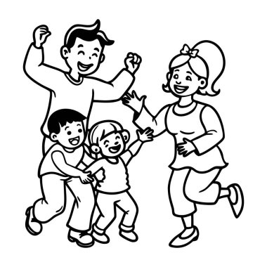 Çocuk oyuncakları ile oynarken illüstrasyon vektör