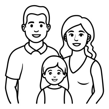 Aile babası ve kızı siyah ve beyaz.