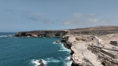Fuerteventura El Cotillo Uçurumu gökyüzünden görüldü