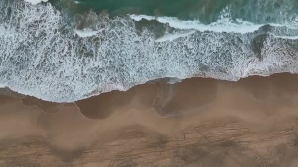 Fuerteventura Kahve Dalgaları Gökyüzünden Görüldü — Stok video