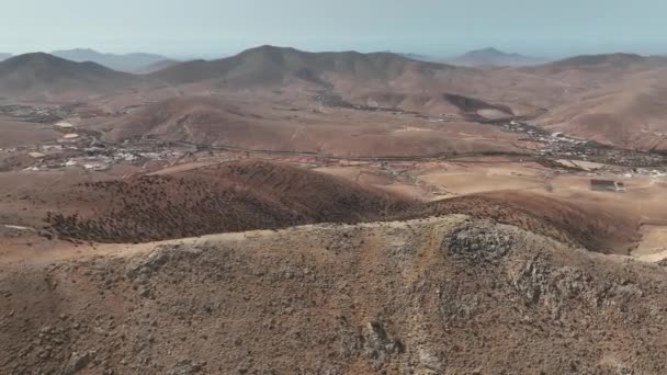 Fuerteventura Montanhas Filmadas Por Drone — Vídeo de Stock