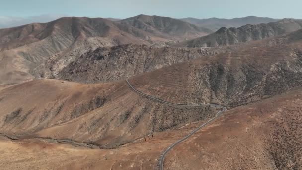 Fuerteventura Montanhas Filmadas Céu — Vídeo de Stock