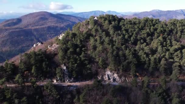 Col Razet Hiking Trail Seen Drone — Stok video