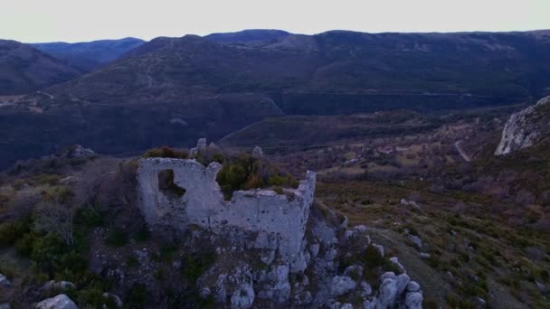 Castellaras Thorenc Seen Drone Alps France — ストック動画