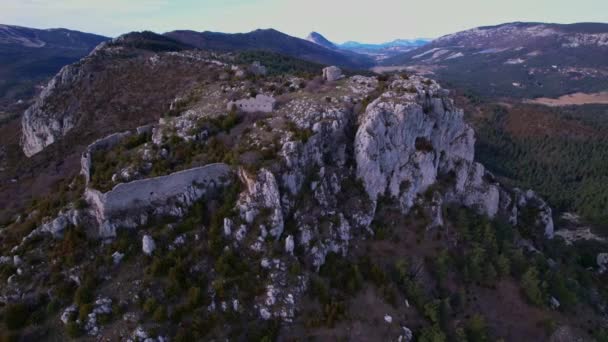 Castellaras Thorenc Γυρίστηκε Από Ένα Drone Στις Γαλλικές Άλπεις — Αρχείο Βίντεο