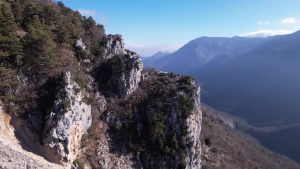 Montañas Los Alpes Valle Del Esteron Vistas Desde Cielo — Vídeos de Stock