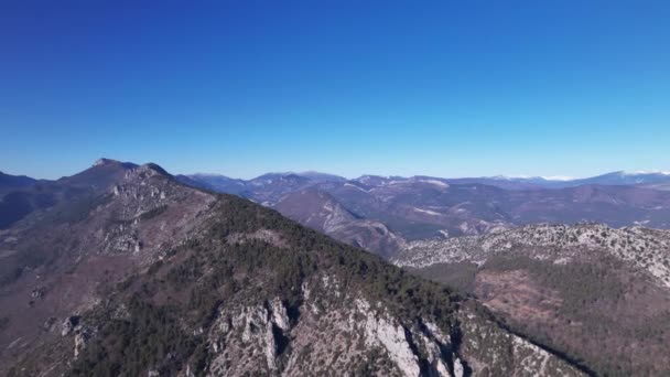 Drone View Peaks Esteron Valley French Alps — Vídeos de Stock