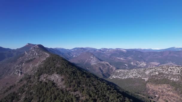Skyline Peaks Esteron Valley French Alps — 图库视频影像