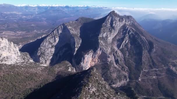 Uitzicht Vanaf Een Drone Van Clue Aiglun Canyon Franse Alpen — Stockvideo