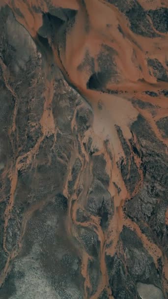 Lines Sandbanks Arcachon Basin France Drone View — Stockvideo