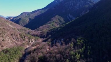 Esteron valley in the french alps seen from the sky