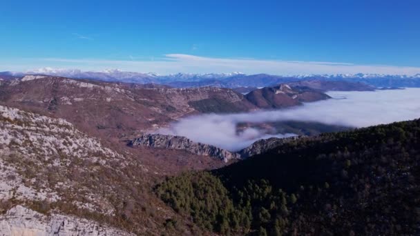 Mar Nuvens Parque Natural Regional Dos Pré Alpes Azur Skyview — Vídeo de Stock