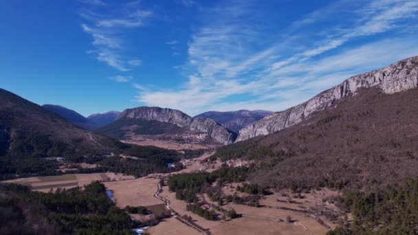 Κοιλάδα Στο Περιφερειακό Φυσικό Πάρκο Των Prealps Του Azur Skyview — Αρχείο Βίντεο