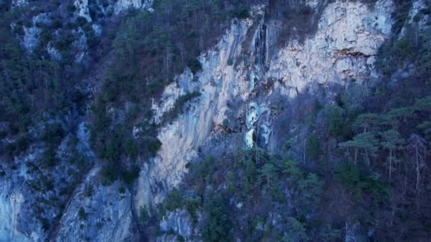 Vegay Wasserfall Naturpark Voralpen Der Azur — Stockvideo
