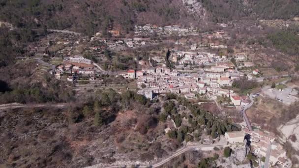 Κηφήνας Άποψη Της Πόλης Roque Provence Στη Γαλλία — Αρχείο Βίντεο