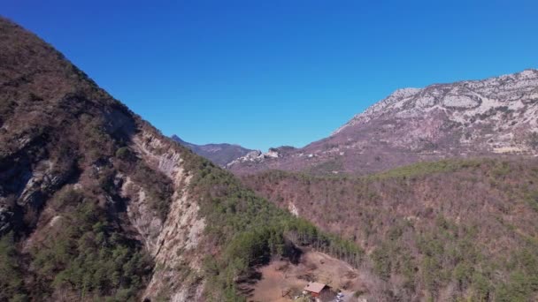 Montagne Cheiron Dans Les Alpes Françaises Près Roque Provence Vue — Video