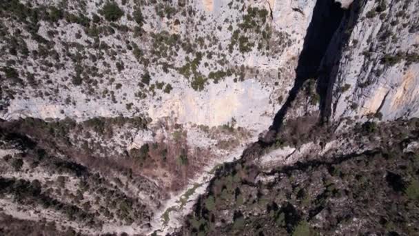 Pista Aiglun Cañón Los Alpes Franceses Visto Desde Cielo — Vídeo de stock