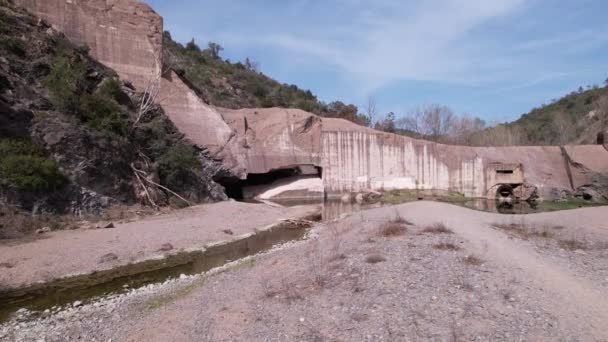 Fransa Gökyüzünden Görünen Malpasset Barajı — Stok video