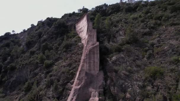 Bir Dan Görülen Malpasset Barajının Kalıntıları — Stok video
