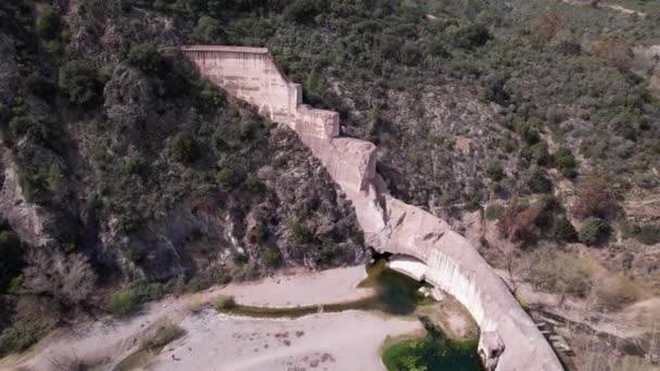 Malpasset Barajının Kalıntıları Bir Dan Görülüyor — Stok video