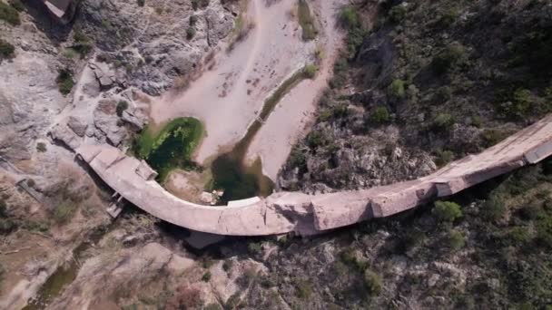 Malpasset Barajı Nın Kalıntılarının Havadan Görünüşü — Stok video