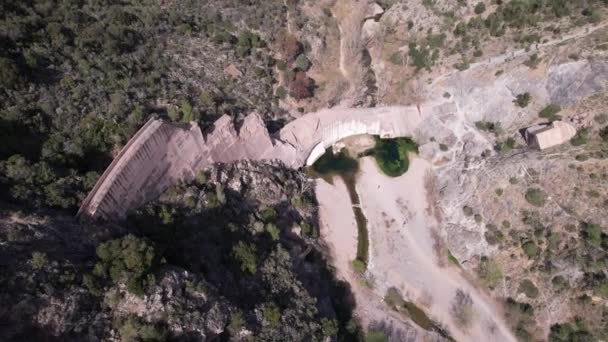 Fransız Rivierası Nın Yakınındaki Malpasset Barajının Insansız Hava Aracı Görüntüsü — Stok video