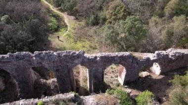 Frejus 'taki Mons' un Roma su kemeri bir İHA 'dan çekildi.