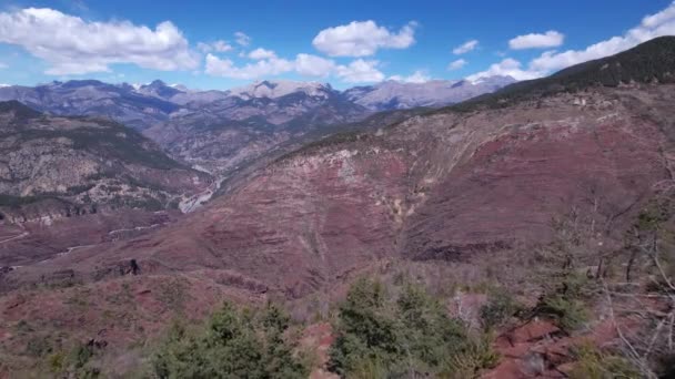 Cians Gorge Mercantour Park Drone View — Video Stock