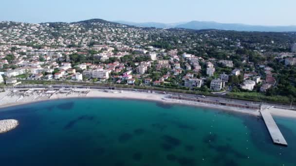 Playa Golfe Juan Vista Panorámica Riviera Francesa — Vídeos de Stock