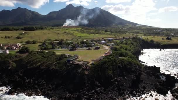 Wyspa Saint Kitts Widziana Drona — Wideo stockowe
