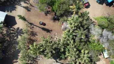 Punta Paitilla sahilinde bir turistin dikey görüntüsü