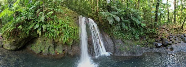 Carbet Waterfall Guadeloupe Panoramic View — Stock Photo, Image