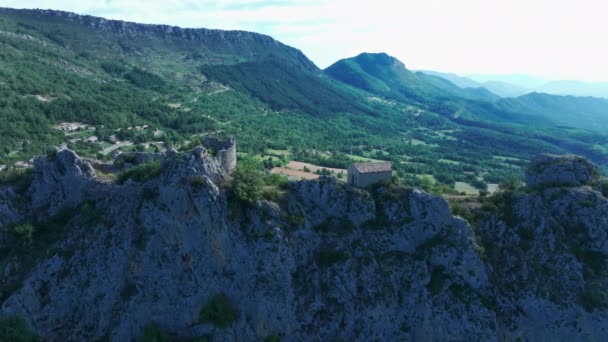 Село Браянконне Альпах Франції Вид Дрона — стокове відео