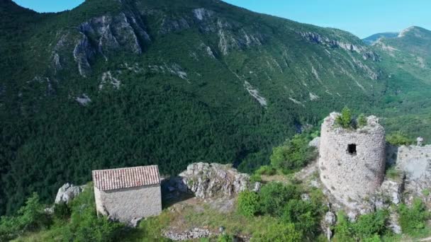Село Браянконне Альпах Франції Вид Зверху — стокове відео